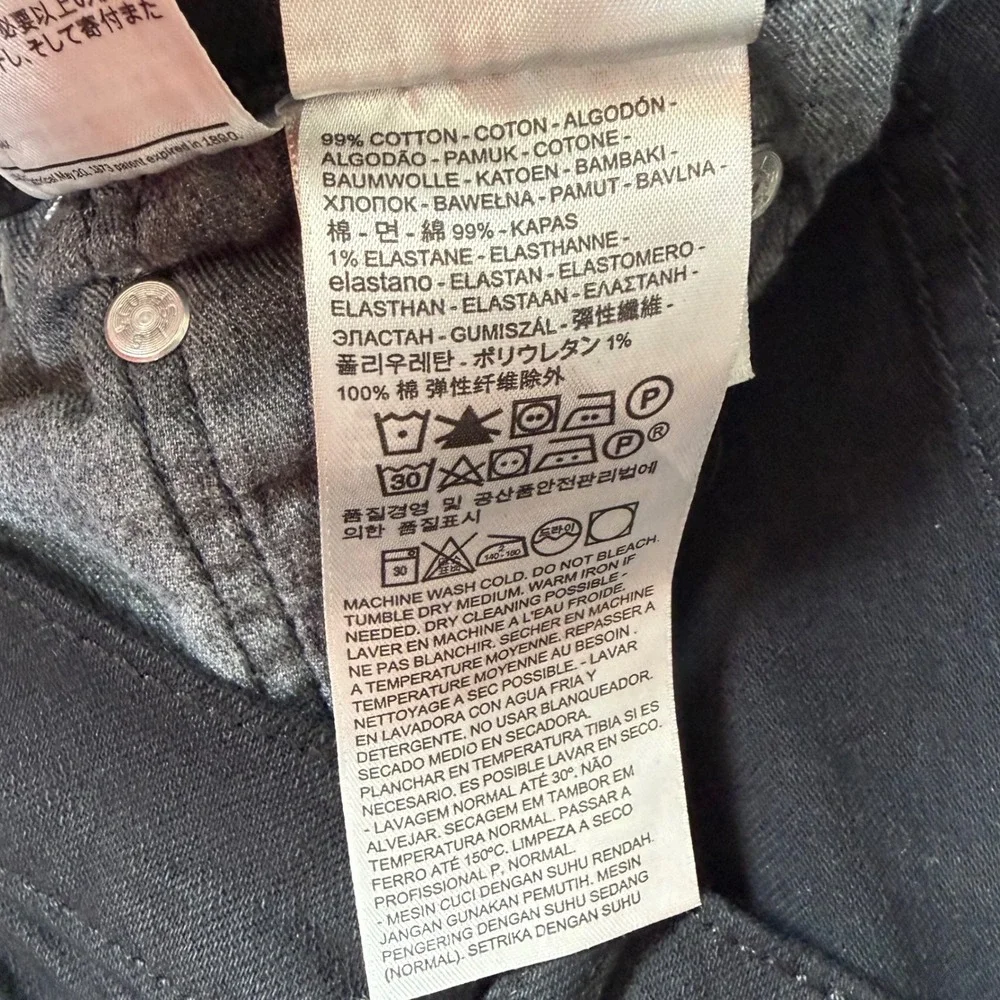 Levi's 511 Mens 30x32 Black Slim Fit Stretch Denim Jeans